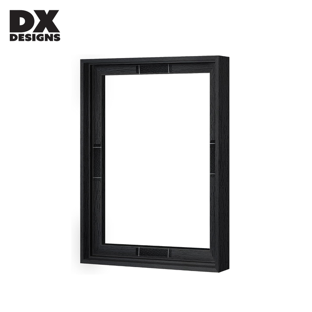 DX Designs Modern Black MDF Canvas Float Frame 8x10 11x14 12x16 Inch DIY Floater Picture Frame Easy Velcro Gallery Home Decor