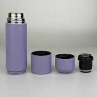 Tumbler 3-in-1 Stainless Steel Anti Bocor, Botol Air Vakum Stylish, Desain Tahan Bocor, Cangkir Air untuk Perjalanan Luar Ruangan, Mug Kopi