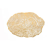 Napperons populaires pour enfants en PVC tressé antidérapant et écologique, lot de 4, motif délicat en forme d'anneau d'arbre, couleur personnalisable pour table à manger