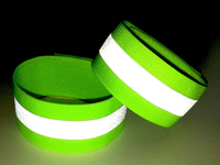 Bracelets de bras réfléchissants extensibles respectueux de l'environnement, taille et couleur personnalisées bon marché