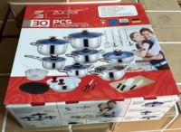 Offre Spéciale Style Africain 30/50 Pièces Ensemble de Vaisselle et Batterie de Cuisine en Acier Inoxydable Accessoires de Cuisine
