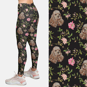 מותאם אישית מודפס כלבלב סקסי כלבלב דפוס יוגה מכנסיים חמאה מותניים גבוהים עם הבטן שליטה חלקה טכניקות לנשים - Product Image 4