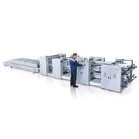 JK-1416 Machine à coller et à coudre intégrée à commande servo complète pour boîtes en carton ondulé lourdes à 3-5 couches