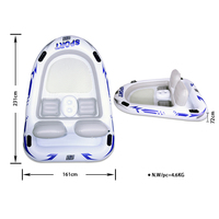 Personnalisé Sport Yacht Piscine Flotteur 2 Personne Chaise Gonflable Salon Eau Flottant Rangée 2 Places Chaise Longue Île Flottante