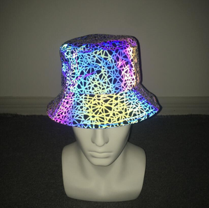 Chapeau <span class=keywords><strong>de</strong></span> soleil réfléchissant pour la <span class=keywords><strong>nuit</strong></span>, avec logo personnalisé, lumineux, arc-en-ciel, brille dans le noir, pour la sécurité <span class=keywords><strong>de</strong></span> <span class=keywords><strong>nuit</strong></span>, vente en gros, - Product Image 2