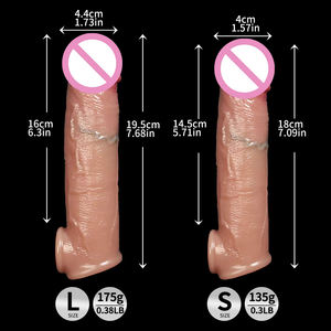 Juguetes Sexuales Realistas <span class=keywords><strong>de</strong></span> Silicona con Control Remoto, Estimulador <span class=keywords><strong>de</strong></span> Punto G, Anal, Vaginal, Extensor <span class=keywords><strong>de</strong></span> Pene, Funda Vibradora Eléctrica para Dildo - Product Image 2