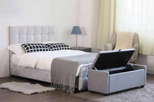 Industrial Multifunctional Shoe Storage Shelf Bench Box Bed End <strong>Stool</strong> Living Room Furniture Home <strong>Stool</strong> &amp; Ottoman Modern Fabric - Product Image 5