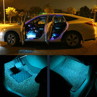 1 Juego de Luces LED RGB de Color Completo para Interior de Coche, Kit de Iluminación Debajo del Salpicadero, Tira de Luz para el Espacio de los Pies, para Automóviles y Motocicletas