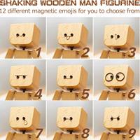 Meilleure Vente : Figurine Artisanale en Bois Écologique et Adorable pour Décoration Artistique de Bureau à Domicile, Cadeau d'Anniversaire
