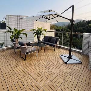 SHENGCHENG Waterproof Outdoor Deck Interlocking Wood Grain Deck Tiles Wpc Composite Decking for Garden - Product Image 5