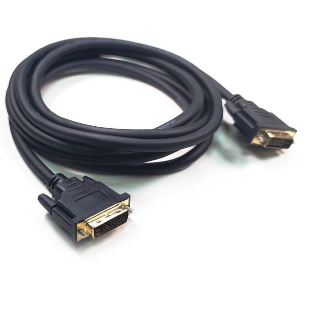 SENYE DVI to DVI Cable 1.4V 1080P 7.0mm OD Black PVC Male to Male DVI-D Cable with PE Bag for Monitor Projector