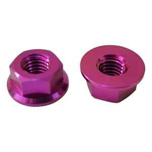 Tuercas hexagonales de titanio con brida, clase 8.8, autoblocantes, totalmente roscadas, de 7/16 pulgadas, pulidas, para coches de carreras, herrajes automotrices - Product Image 2
