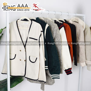 Chaqueta Corta de Lana con <span class=keywords><strong>Detalles</strong></span> KingAAA para Mujer, Ropa Usada, Abrigo Corto de Tweed Vintage para Mujer, Ropa de Invierno Informal y Utilitaria Retro - Product Image 5