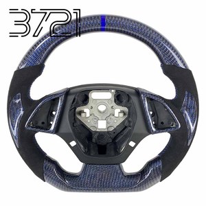 Volante Deportivo de Fibra de Carbono y Cuero con LED para Chevrolet Camaro ZL1 SS RS Corvette C7, Interior 2016-2024 - Product Image 1