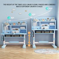 Meubles pour enfants, table d'étude ergonomique réglable en hauteur pour enfants, bureau et chaise