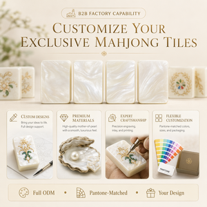 Fichas de Mahjong Acrílicas Perladas, Juego Personalizado con Patrón Perlado |   Nácar Iridiscente OEM ODM |   Acrílico Fundido |   Fábrica Personalizada - Product Image 2