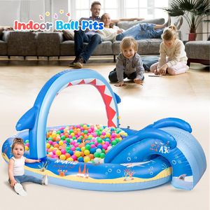 Shark Themed PVC Inflatable Sprinkler <b>Pool</b> Outdoor Water Play Toy <b>for</b> Kids - Product Image 5