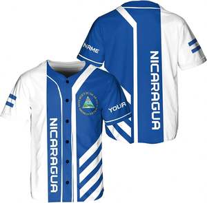 सस्ते पुरुष बेसबॉल शर्ट कस्टम निकारागुआ ध्वज 3 डी प्रिंट कॉजी बेसबॉल जर्सी शर्ट शीर्ष टी पुरुष स्ट्रीटवियर शॉर्ट आस्तीन सबसे ऊपर गर्म - Product Image 5