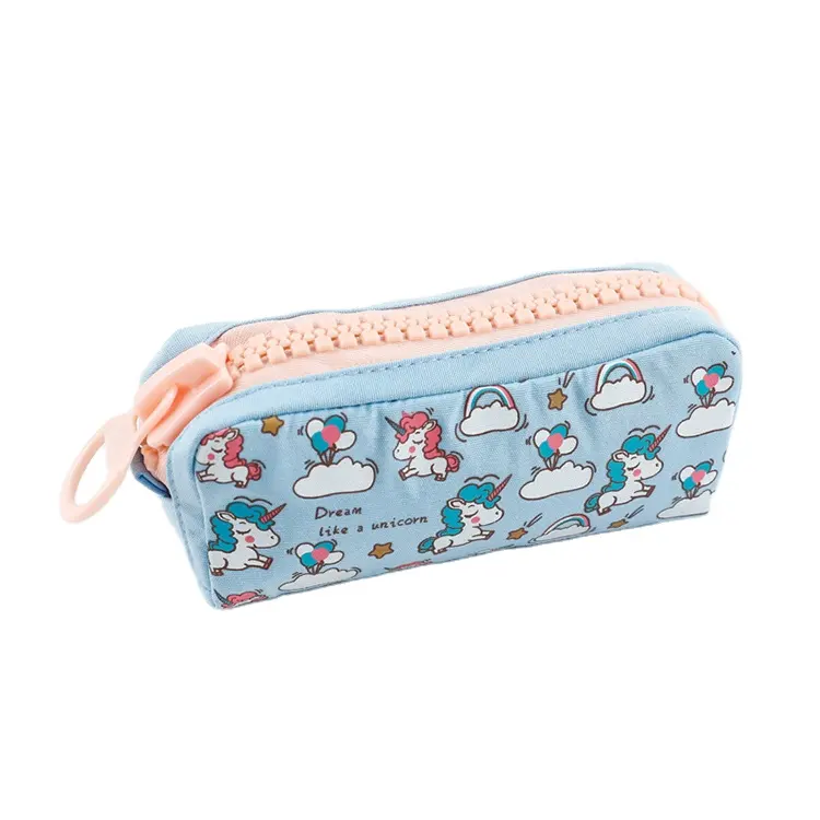Wholesale Fashion Stationary Pencil Cases School Student Stand up Zipper Pencil Case Softback,pencil Bag Student Supplies Canvas