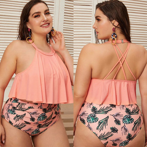 XL- 4XL Sling Ruffle <strong>Bikini</strong> Set Triangle <strong>Bikini</strong> Plus Size Swimsuit Women Swimwear for <strong>Fat</strong> <strong>Girl</strong> - Product Image 1