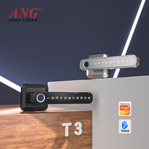 Cerradura de puerta de seguridad con huella dactilar y teclado Digital, cierre inteligente con mango móvil - Product Image 6