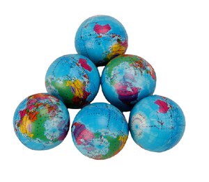 Balle anti-stress en TPR de haute qualité, écologique et personnalisable, avec design de globe terrestre et du système solaire - Product Image 1