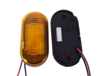 Feu de position latéral scellé de 4 pouces 10-30V ovale ambre PC Lens 4 Number LED Clearance Lamp for Truck Trailer School Bus