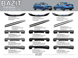 <span class=keywords><strong>3</strong></span> SERIE <span class=keywords><strong>F</strong></span> F34 GT M-Performance Labio trasero doble cara doble salida Carbon Look F30/F35 Labio trasero para BMW - Product Image 2