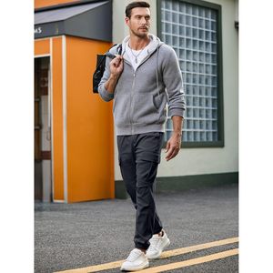Pantalon de jogging cargo pour homme FOXA, taille élastique, cordon de serrage, coupe ajustée, plusieurs poches, respirant - Product Image 3