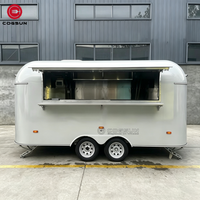 Camion de Kebab Entièrement Équipé Cogsun, Taille Personnalisée pour l'Europe, Chariot de Vente Ambulant pour Bubble Tea, Café, Hot-Dogs, Remorque Alimentaire