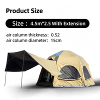 Tente gonflable pour camping-car, tente familiale pour les vacances, grande tente de séjour en plein air, tente à structure pneumatique avec extension de auvent