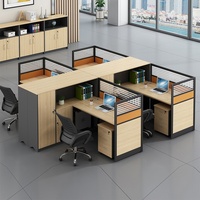 Bureau de travail modulaire extensible moderne pour 2 à 4 personnes, mobilier de bureau en bois avec tiroir, MFC, aluminium, utilisation scolaire