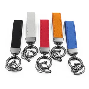 Wholesale Light Weight Blank Design Car Customized Metal Custom Designer Keyring Key chains Ring Bulk Leather Keychain