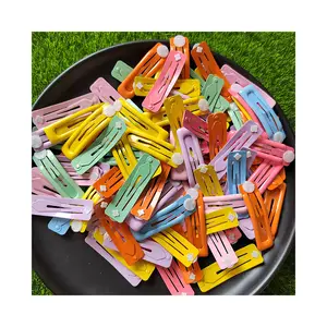 Bulk 100 teile/los No Slip Niedliche Pastell Candy Farbe Snap Haars pangen Haars pangen Für Mädchen Frauen Haarschmuck Zubehör