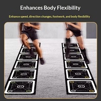 Tapis d'entraînement multifonctionnel épaissi en caoutchouc souple pour l'agilité des enfants, idéal pour les exercices de fitness, les entraînements de pas et les entraînements de football et de basketball.