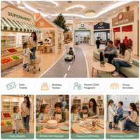 Equipo de Juego Suave para Interiores, Parque Infantil Modular, Diseño de Supermercado, Policía, Bomberos, Carreteras, Asientos, Estándar EN1176