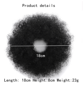 Vente en gros Chignon économique moelleux <span class=keywords><strong>afro</strong></span> crépus à bande <span class=keywords><strong>élastique</strong></span> Queue de cheval <span class=keywords><strong>afro</strong></span> bouffante Jolie fille <span class=keywords><strong>Coiffure</strong></span> pour femme noire - Product Image 6