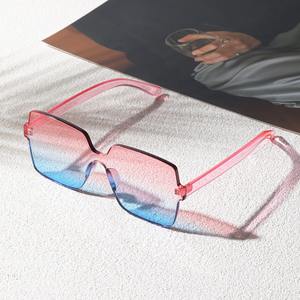 نظارات شمسية بتصميم جديد بدون إطار نظارات شمسية متدرجة أنيقة شفافة UV400 - Product Image 1