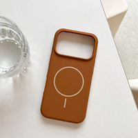 Coque de téléphone en silicone anti-chute, antichoc et résistante à l'usure, en tissu brossé uni de 17 pouces, pour 17 Pro Max, transfrontalière