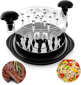 Outil de déchiquetage de viande, de bœuf et de poulet en plastique portable de haute qualité, écologique, 9,84 pouces, avec couvercle transparent antidérapant pour une utilisation en cuisine - Product Image 4