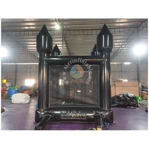 Nouvelle Conception d'Usine, Château Gonflable Commercial Noir Sur Mesure pour Fêtes Nocturnes et Mariages, Château de Saut Gonflable pour Enfants - Product Image 1
