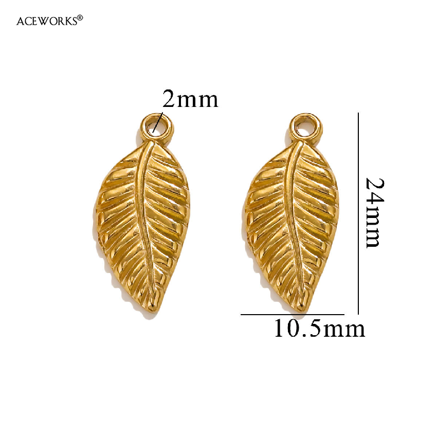 Tropical Leaf Charm Gold [1.6g]