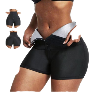 Sauna pour femmes Sweat Shapewear Perte <span class=keywords><strong>de</strong></span> poids pour femmes Shorts amincissants Pantalons Taille haute Ventre Taille Formateur Shorts Body Shaper - Product Image 1