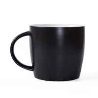 Tasse à café noire mate personnalisable, Logo personnalisable, tasse à café Souvenir 11Oz, en céramique, pour cadeau de Promotion
