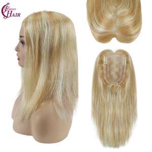 FH # 27P613 Topper de Cabello Natural Brasileño Virgen para Mujer, Base Mono de 4x6 Pulgadas, Prótesis Capilar para Pérdida de Cabello - Product Image 1
