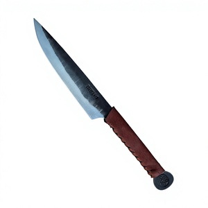 มีดไวกิ้ง Seax แบบกำหนดเองใหม่ ใบมีดเหล็กคาร์บอนสูง 59-60HRC ด้ามเหล็ก 12 นิ้ว มีดแคมป์ปิ้ง DIY OEM - Product Image 1