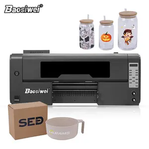 Baosiwei גבוהה מהירות 3 XP600 הדפסת ראש Uv Dtf סרט מדפסת כל אחד 2 ב 1 a3 30cm רול Uv Dtf מדבקת מדפסת עם למינציה