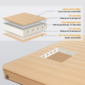 Nữ Hoàng Kích Thước Đôi Người Cao Cấp Dày Bọt Không Khí Nệm Ngủ Pad Cắm Trại Mat Tự Thổi phồng Cho Ngoài Trời Đi Bộ Đường Dài Cắm Trại - Product Image 5