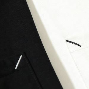 Luxury Plain Round <b>Neck</b> <b>Tshirt</b> <b>High</b> Quality Hiphop <b>Tshirt</b> With Embroidery Pocket - Product Image 6