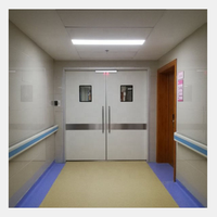 Porte d'entrée en acier ignifuge pour salle d'opération d'hôpital, fabrication de portes battantes en acier, porte d'hôpital pour ouvrir et fermer